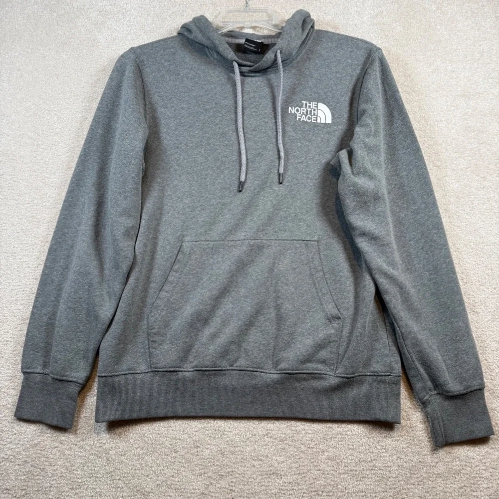 The North Face Hoodie Mens Small‎ Gray Never Stop Exploring Graphic Pullover